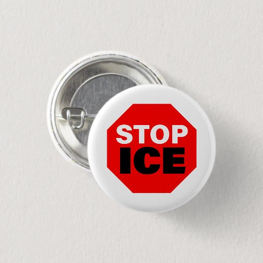 Stop ICE Ronde Button 3,2 Cm (Voorkant /achterkant)