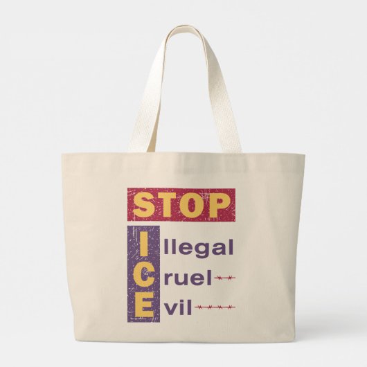 Stop illegale wrede ICE-Canvas tas (Achterkant)