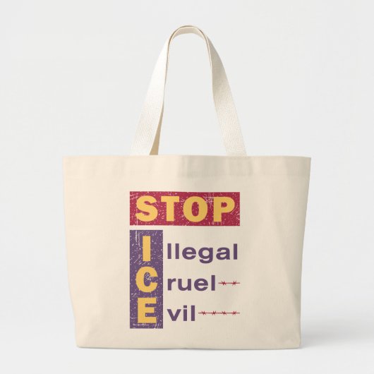 Stop illegale wrede ICE-Canvas tas (Voorkant)