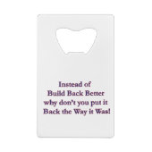 Stop-it-back Kredietkaart Flessenopener (Achterkant)