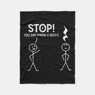 Stop je bent onder een rust grappige muzikant muzi fleece deken