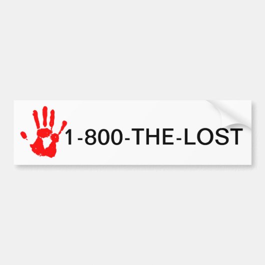 Stop kinderhandel / Mensenhandel 1-800-DE-LOST Bumpersticker (Voorkant)