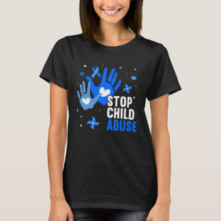 Stop Kindermisbruik Preventie Maand Bewustzijn Bla T-shirt