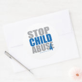 Stop kindermisbruik ronde sticker (Envelop)