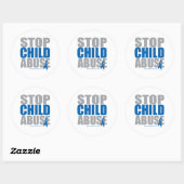 Stop kindermisbruik ronde sticker (Vel)
