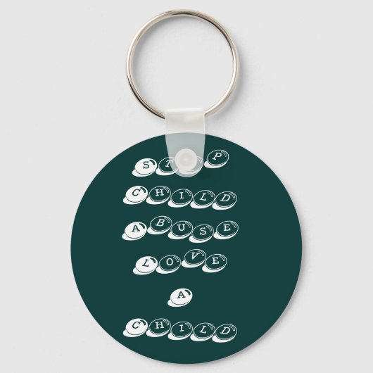 Stop kindermisbruikLiefde voor een kind Sleutelhanger (Voorkant)