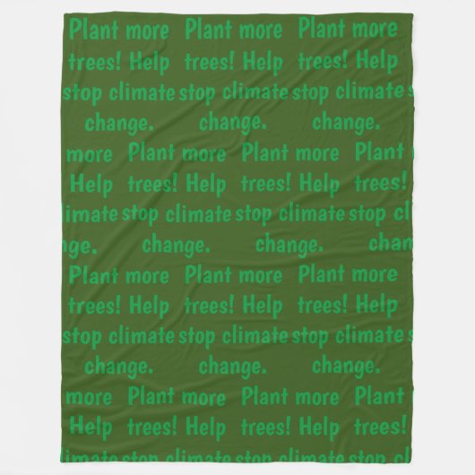 Stop klimaatverandering Blanket Fleece Deken (Voorkant)