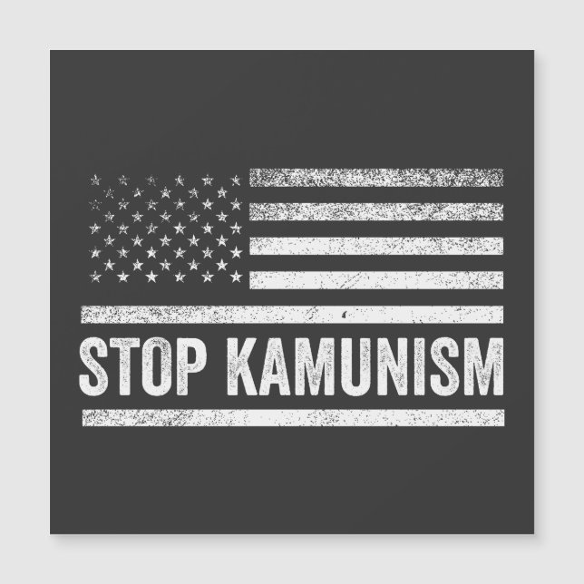 Stop Kommunisme Harris Walz 2024 Trump Vance Vlag (Voorkant)