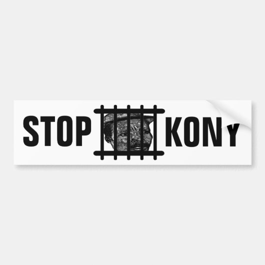 STOP KONY! Bumpersticker (Voorkant)