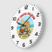 Stop Kustvervuiling Zee Schildpad Milieu Grote Klok (Hoek)