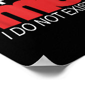 Stop Looking Me I Do Not Exist Funny Saying Women' Poster (Hoek)