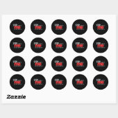 Stop Looking Me I Do Not Exist Funny Saying Women' Ronde Sticker (Vel)
