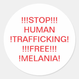 STOP MENSENHANDEL Hankamer Artjunkhaus COMIC Ronde Sticker