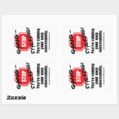 STOP MET BENDE-STAKLING STICKER (Vel)