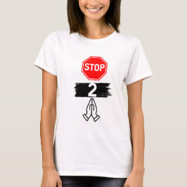 Stop met bidden t-shirt