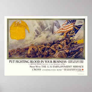 Stop met bloed in je bedrijf poster