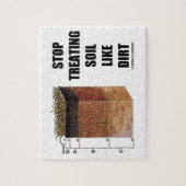 Stop met bodembehandeling als vuile bodemhorizons legpuzzel (Verticaal)