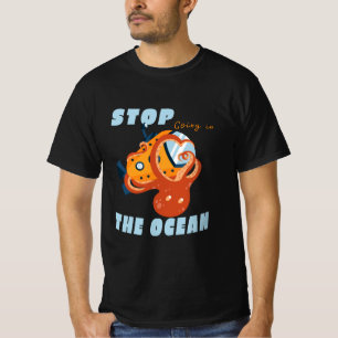 STOP MET DE OCEAAN ONDERZEEËR OCTOPUS T-SHIRT