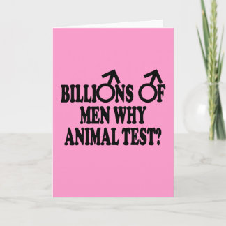 Stop met dierproeven feministische humor verjaarda kaart