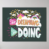 Stop met dromen, begin met bosgroen poster (Voorkant)