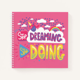 Stop met dromen, begin met donker violet notitieboek