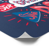 Stop met dromen, begin met marineblauw poster (Hoek)