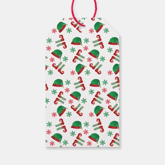 Stop met Elfing rond Funny Gezegde Green Cadeaulabel (Achterkant)