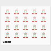 Stop met Elfing rond Funny Gezegde Green Ronde Sticker (Vel)