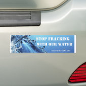 Stop met frackeren met ons water bumpersticker (Op auto)