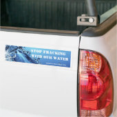 Stop met frackeren met ons water bumpersticker (Op Truck)