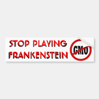 Stop met Frankenstein NO GMO Bumpersticker
