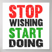 Stop met het begin van het pogen Retrostijl Poster (Voorkant)