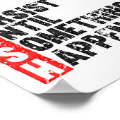 Stop met het begin van het pogen Retrostijl Poster (Hoek)