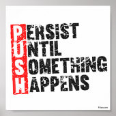 Stop met het begin van het pogen Retrostijl Poster (Voorkant)