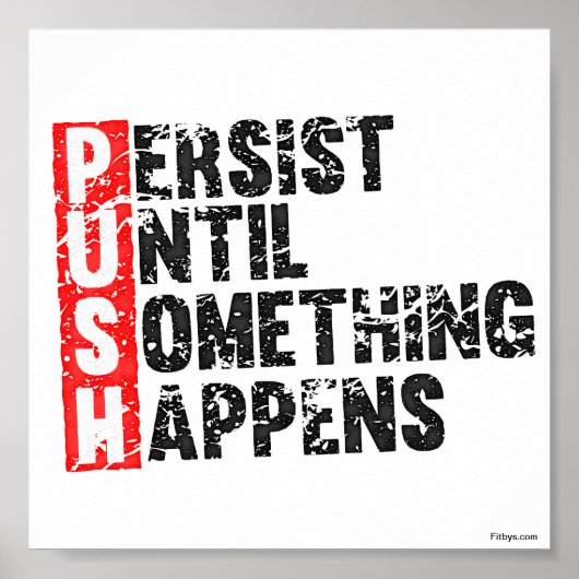 Stop met het begin van het pogen Retrostijl Poster (Voorkant)