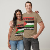 Stop met het doden van Palestijnen T-shirt (Unisex)