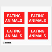 STOP MET HET ETEN VAN DIEREN STOP TEKEN STICKER (Vel)