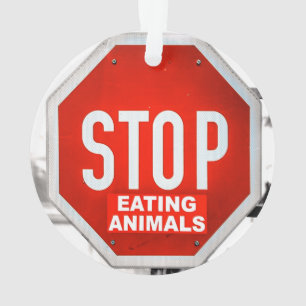 Stop met het eten van dieren Vegetarian Vegan Ornament