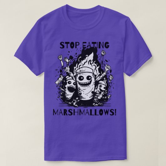 Stop met het eten van Marshmallows Protest T-shirt (Design voorkant)