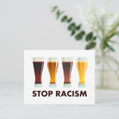 Stop met het gebruik van alcohol tegen racisme briefkaart (Staand voorkant)