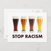 Stop met het gebruik van alcohol tegen racisme briefkaart (Voorkant / Achterkant)