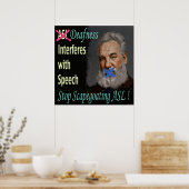 Stop met het kapotmaken van ASL! 24 x 24 inch Poster (Keuken)