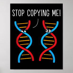 Stop met het kopiëren van grappige wetenschapspun poster