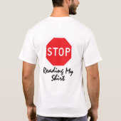 Stop met het lezen van mijn Shirt Humor Art (Achterkant)