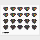 Stop met het profileren van moslims Rainbow Heart  Hart Sticker (Vel)