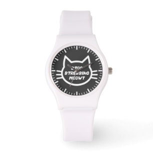 Stop met het stress van Meowt - Grappige Kat Horloge