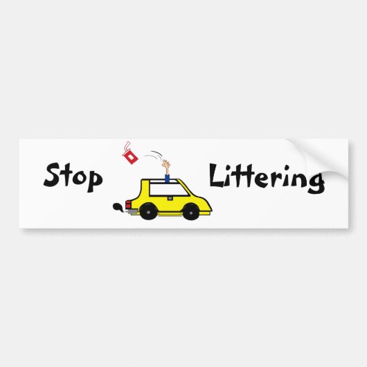 Stop met het strooien van de bumper bumpersticker (Voorkant)