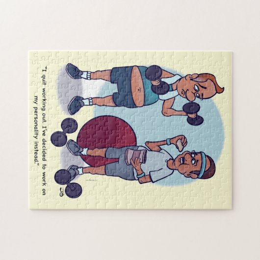 Stop met het uitwerken van grappige puzzel legpuzzel (Horizontaal)