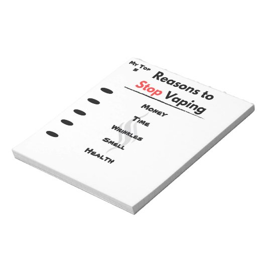 Stop met het vapen van motivatie om aangepaste red notitieblok (Gedraaid)