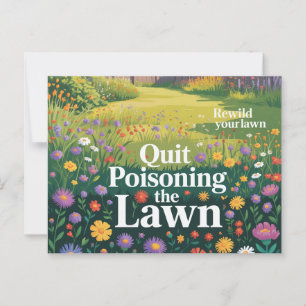 Stop met het vergiftigen van je wilde bloemen briefkaart
